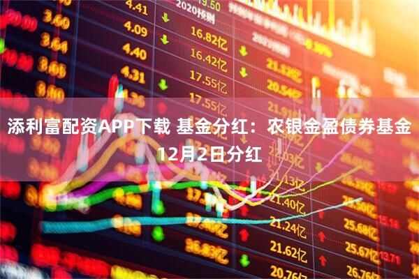 添利富配资APP下载 基金分红：农银金盈债券基金12月2日分红